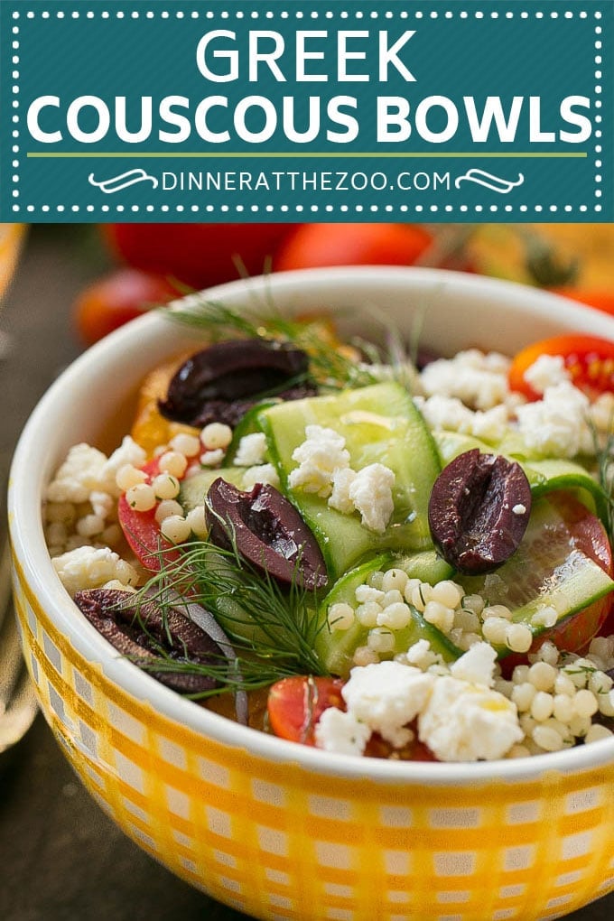 Greek Couscous Bowls #couscous #lunch #edsug