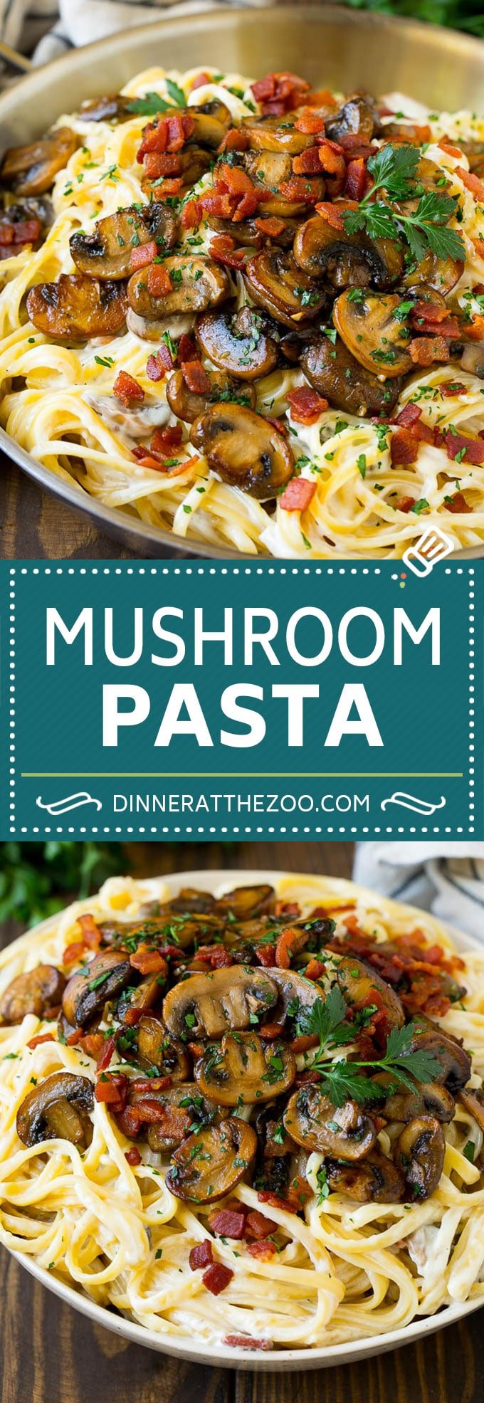 Mushroom Pasta Recipe | Creamy Pasta #pasta #mushrooms #bacon #dinner #edsug