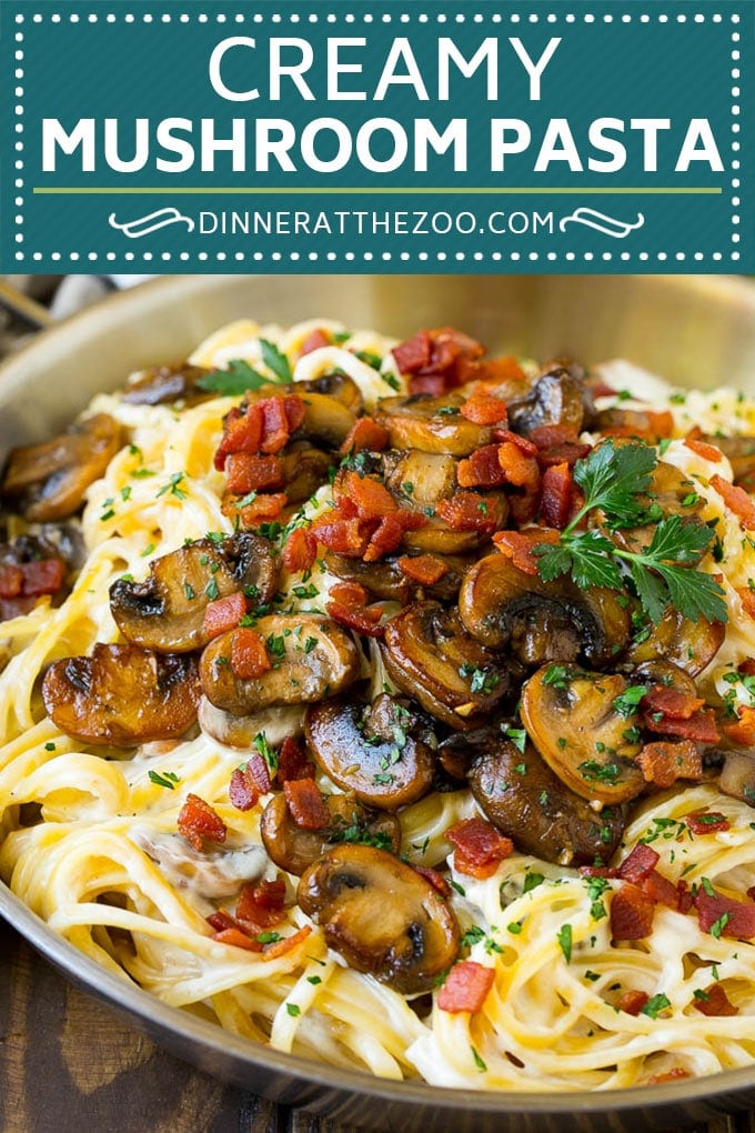 Mushroom Pasta Recipe | Creamy Pasta #pasta #mushrooms #bacon #dinner #edsug