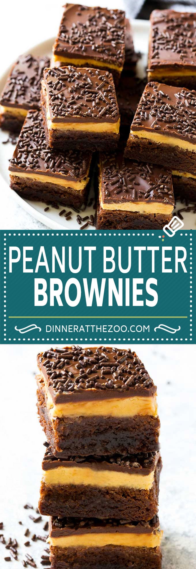 Peanut Butter Brownies Recipe | Layered Brownies | Peanut Butter Truffle Brownies #chocolate #peanutbutter #brownies #dessert #edsug