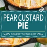 Pear Custard Pie Recipe | Pear Pie #pears #fall #pie #dessert #edsug