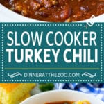 Slow Cooker Turkey Chili Recipe | Crockpot Chili | Turkey Chili | Chili With Beans Recipe | Healthy Chili Recipe #turkey #chili #beans #soup #slowcooker #crockpot #edsug