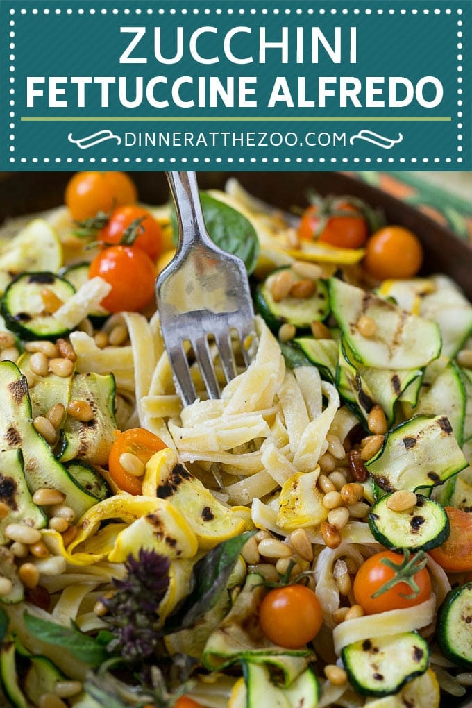 Zucchini Fettuccine Alfredo #pasta #zucchini #cheese #dinner #edsug