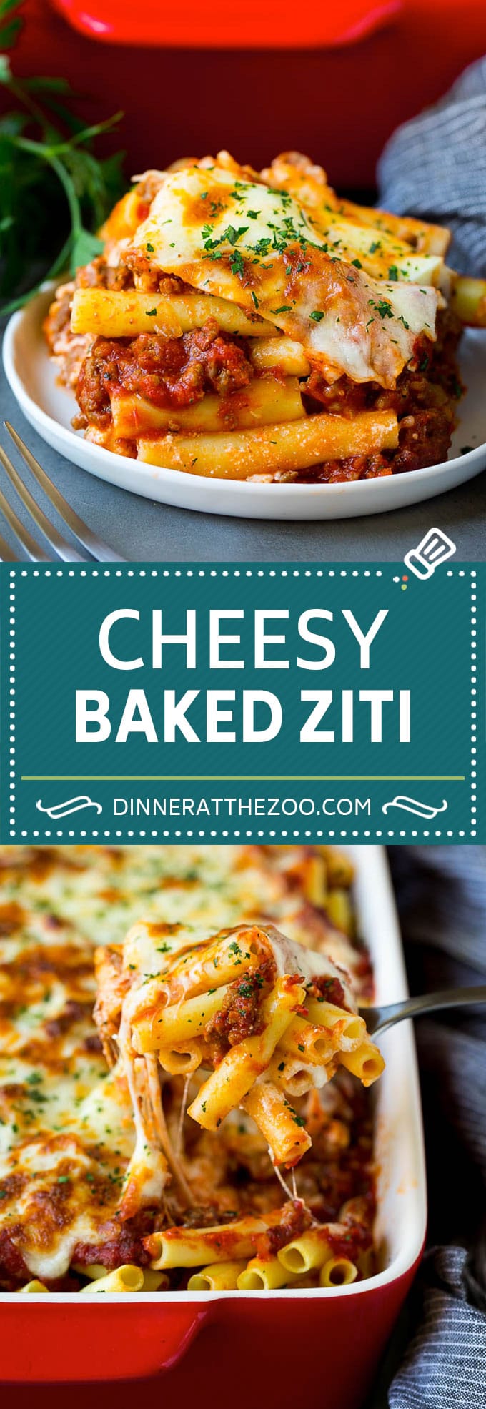 Baked Ziti Recipe | #pasta #cheese #comfortfood #sausage #dinner #edsug