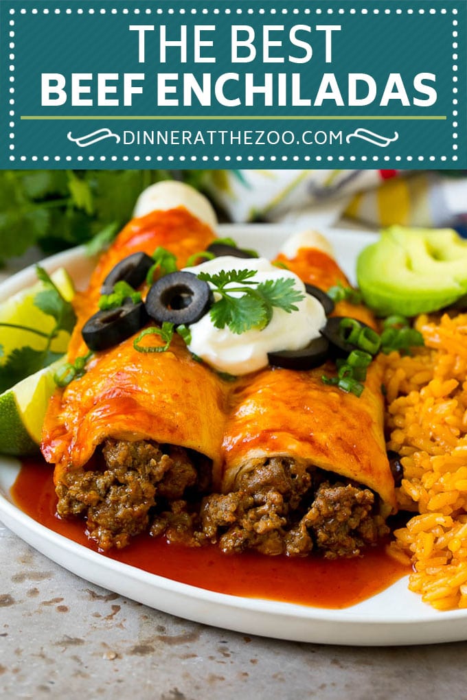 Beef Enchiladas Recipe #beef #groundbeef #mexicanfood #enchiladas #cheese #dinner #edsug