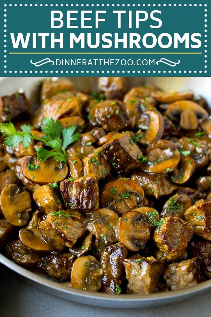 Beef Tips with Mushroom Gravy Recipe | Steak Tips #beef #steak #mushrooms #gravy #comfortfood #dinner #edsug