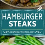 Hamburger Steaks with Mushroom Gravy Recipe | Salisbury Steak #hamburger #groundbeef #mushrooms #gravy #dinner #edsug