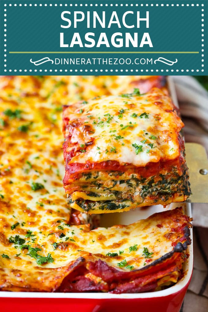 Spinach Lasagna Recipe | Vegetarian Lasagna #lasagna #spinach #cheese #pasta #italianfood #dinner #edsug