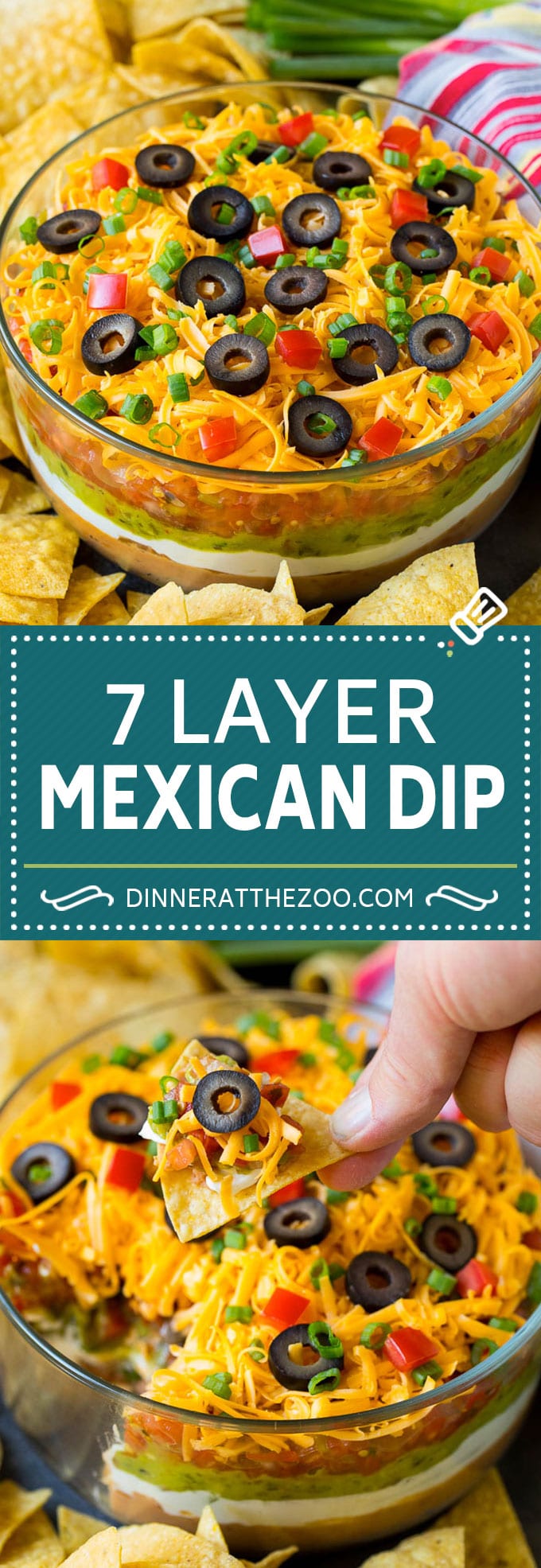 7 Layer Dip Recipe | Mexican Dip #beans #dip #appetizer #avocado #salsa #edsug