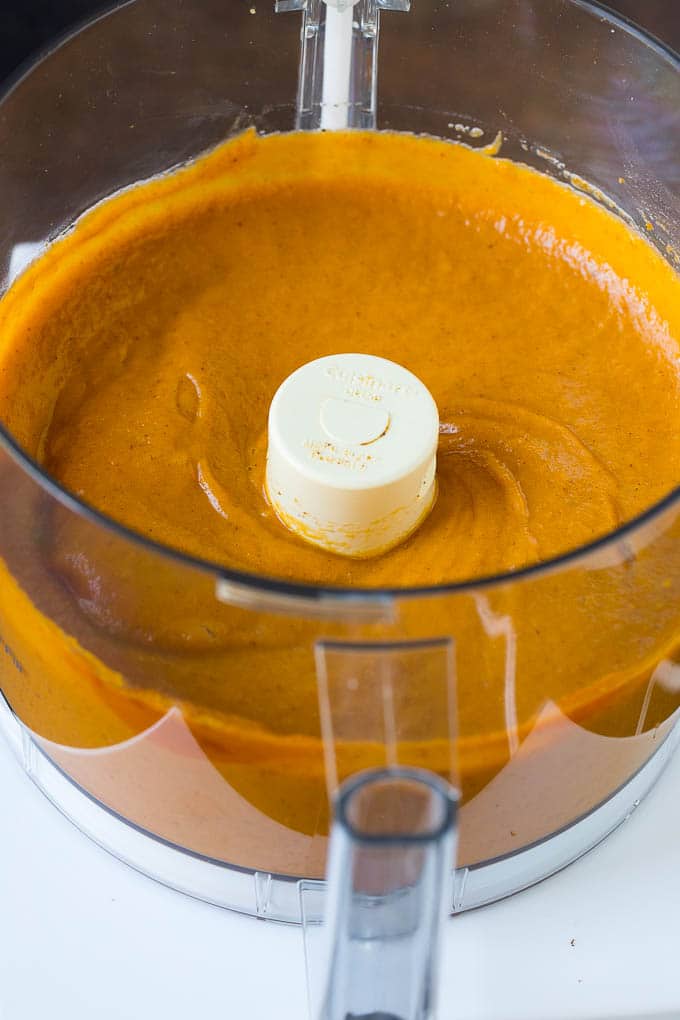 Homemade Pumpkin Pie Recipe | Pumpkin Pie #pie #pumpkin #baking #thanksgiving #fall #dessert #edsug Pie filling pureed in a food processor.