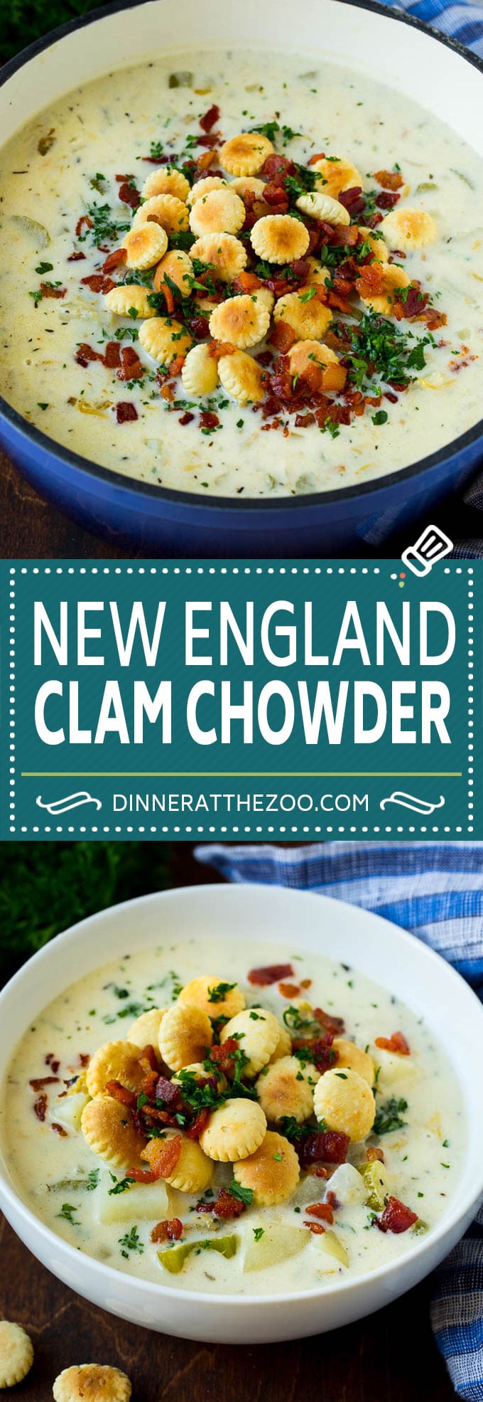 New England Clam Chowder Recipe | White Clam Chowder #chowder #soup #seafood #clams #bacon #dinner #edsug