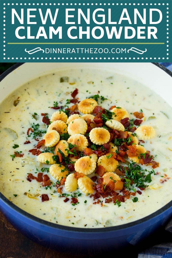 New England Clam Chowder Recipe | White Clam Chowder #chowder #soup #seafood #clams #bacon #dinner #edsug