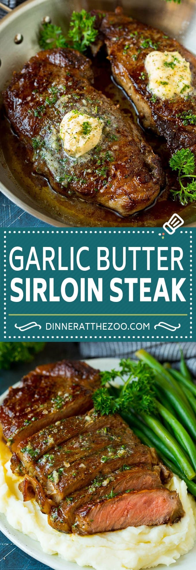 Sirloin Steak with Garlic Butter #steak #beef #dinner #edsug