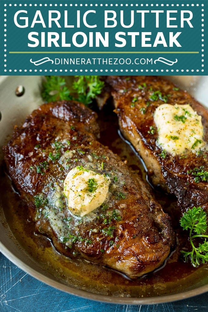 Sirloin Steak with Garlic Butter #steak #beef #dinner #edsug