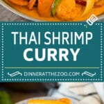 This shrimp curry is plump shrimp and colorful vegetables, all simmered together in a coconut red curry sauce.