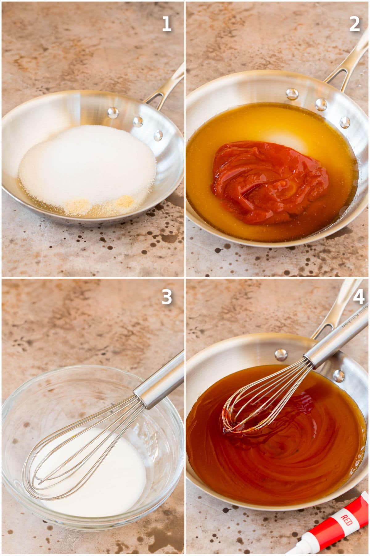 This sweet and sour sauce is a homemade version of the classic Asian sauce that takes just minutes to make and uses common pantry ingredients. Step by step shots on how to make sweet and sour sauce.
