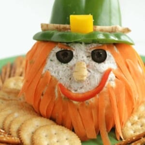 An image of a vegetable leprechaun appetizer.