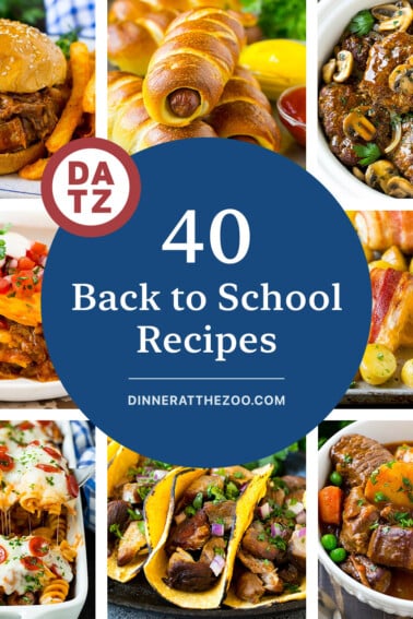 A group of fantastic back to school recipes like Mexican casserole, slow cooker Salisbury steak and slow cooker beef stew.