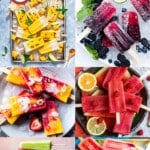 A collection of refreshing popsicle recipes like strawberry mango popsicles and watermelon popsicles.