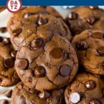 These chocolate fudge cookies are rich, chewy cookies filled with plenty of semisweet chocolate chips.