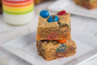 Delicious M and M Peanut Butter Bars