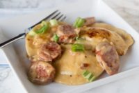 Hearty Sausage and Pierogi Skillet