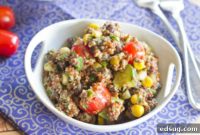 Vibrant Mexican Quinoa Salad with Lush Avocado Crema
