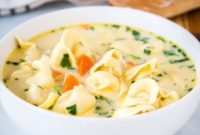 Velvety Chicken Tortellini Soup