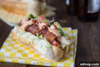 Sizzling BLT Bacon-Wrapped Dogs