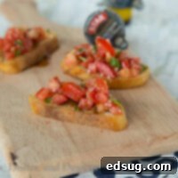Delicious Easy Balsamic Bruschetta, a perfect summer snack