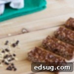 Delicious homemade granola bars with chocolate chips