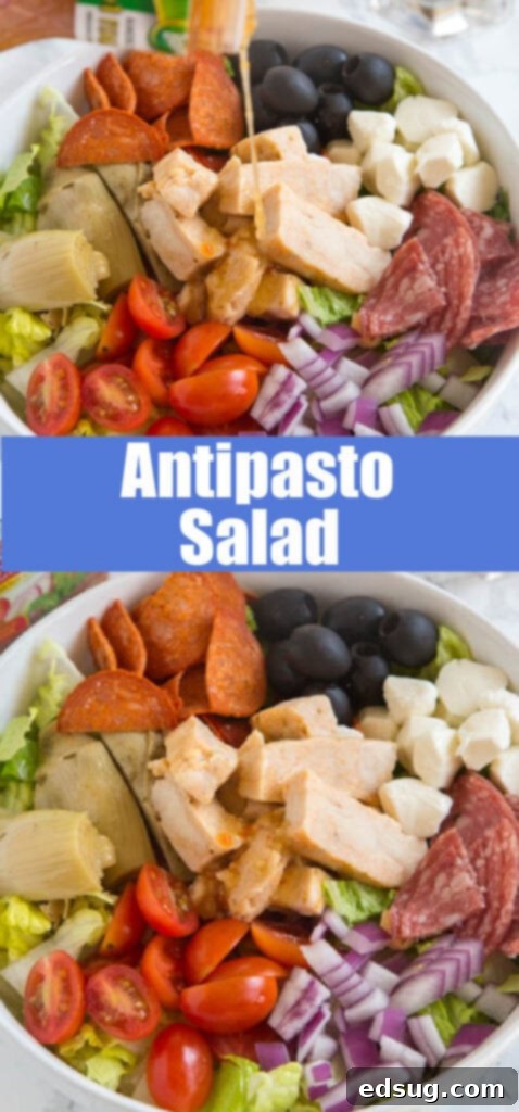 close up antipasto salad