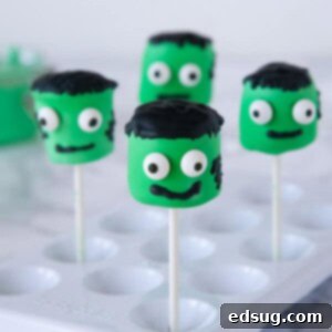 Franken Mallow Treats 6 frankenstein marshmallows