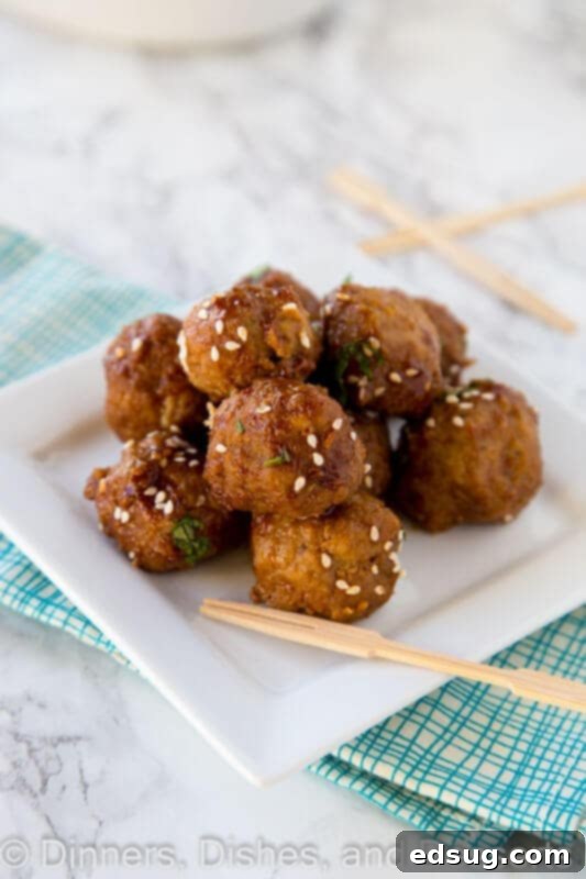 slow cooker honey garlic meatballs served with rice and broccoli