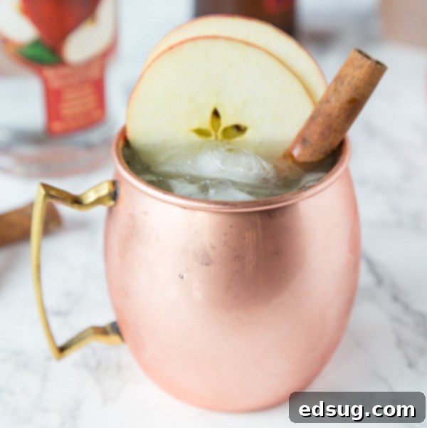 Apple Cider Moscow Mule, a refreshing autumnal twist on the classic.