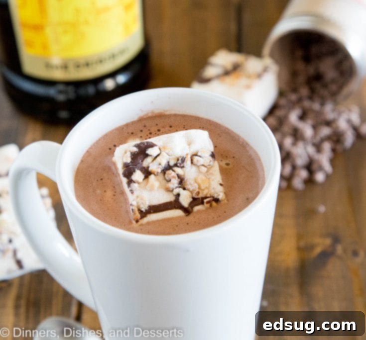 Kahlua Hot Chocolate, a warm, boozy twist on a classic for chilly evenings.