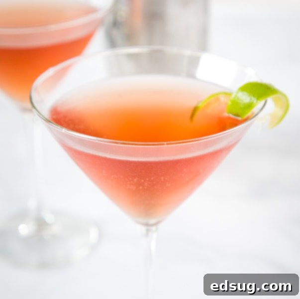 Cosmopolitan Drink, the classic cosmo recipe, fruity, refreshing, and delicious.