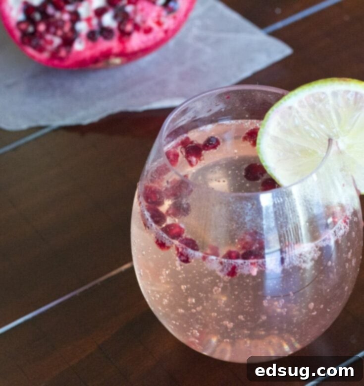 Pomegranate Prosecco, a vibrant and sparkling drink for celebrations.