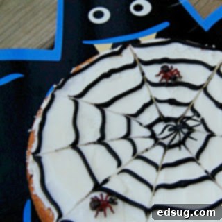 Spooky Spider Web Cookie for Halloween