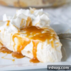 Vanilla Caramel Pie – An easy vanilla cream pie with lots of caramel mixed in. Topped with homemade whipped cream and a caramel drizzle. Great for holiday entertaining!