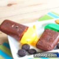 Fudge pops ready for freezing
