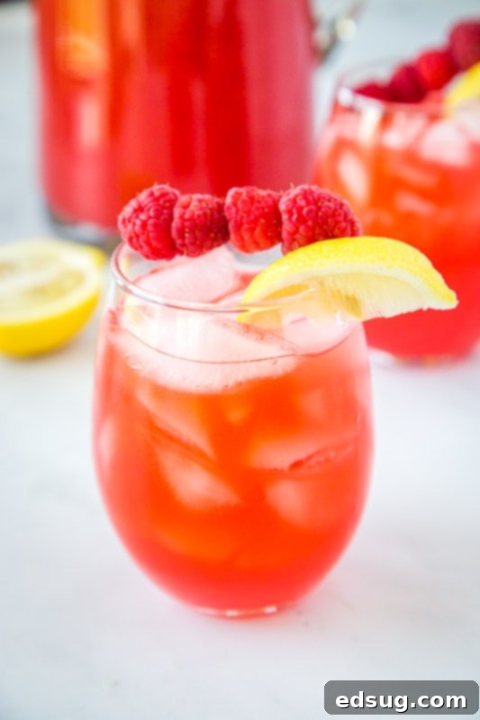 Raspberry lemonade from scratch