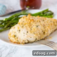 Garlic Baked Chicken Recipe - Crispy oven baked chicken coated with plenty of garlic. Ready in minutes and the whole family will love it!