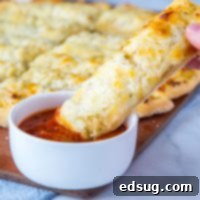 Pokey Sticks - Homemade cheese breadsticks that are the perfect addition to your next pizza night! 