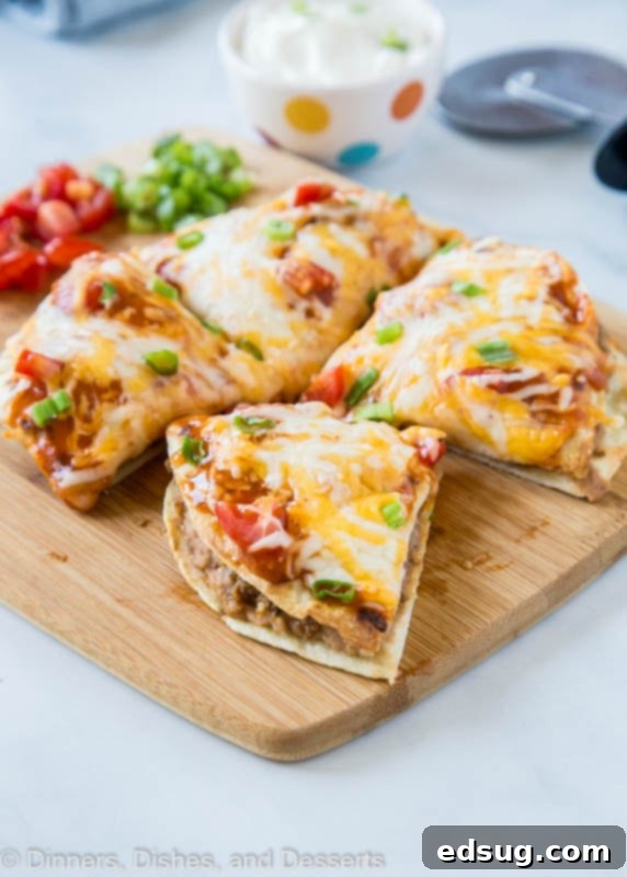Homemade Taco Bell Mexican Pizza - crispy, cheesy, and delicious!