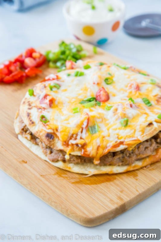 Delicious Mexican Pizza, just like Taco Bell, but even better when homemade!