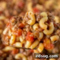Resourceful Kitchen Creations 12 A hearty bowl of Old Fashioned Goulash, a comforting American classic that the entire family will love for dinner any night.