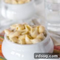A bowl of creamy, dreamy Copycat Panera Mac and Cheese, ready to be devoured.