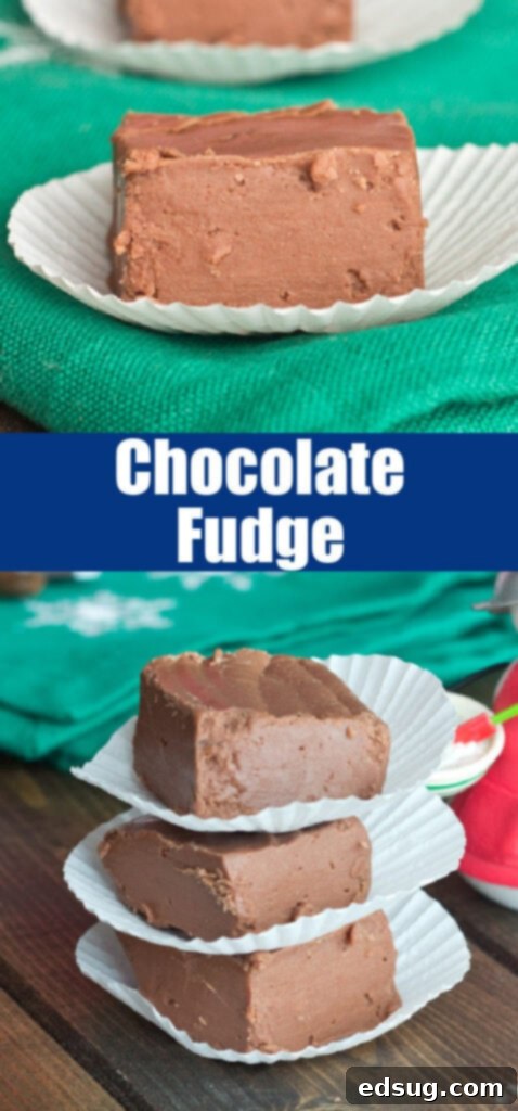 Close-up view of multiple slices of rich, dark chocolate fudge, perfectly cut and arranged