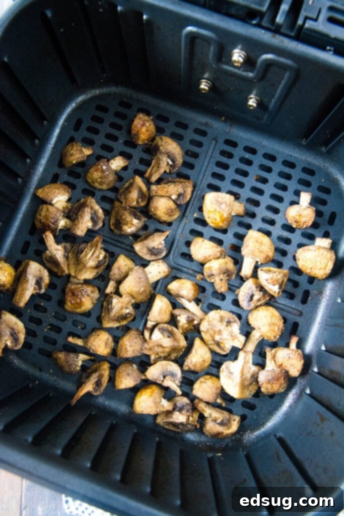 mushrooms cooked in air fryer